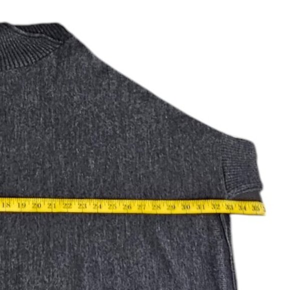 Mersea Womens Newport Turtleneck Poncho Sweater, Side Split, Ribbed, Drop Sleeve - Picture 4 of 9